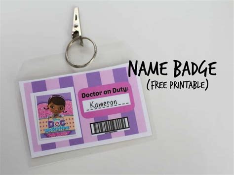 Diy Free Printable Doctor Badge